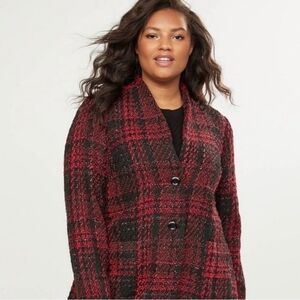 NWT Lane Bryant Tweed Shimmer blBlazer Jacket